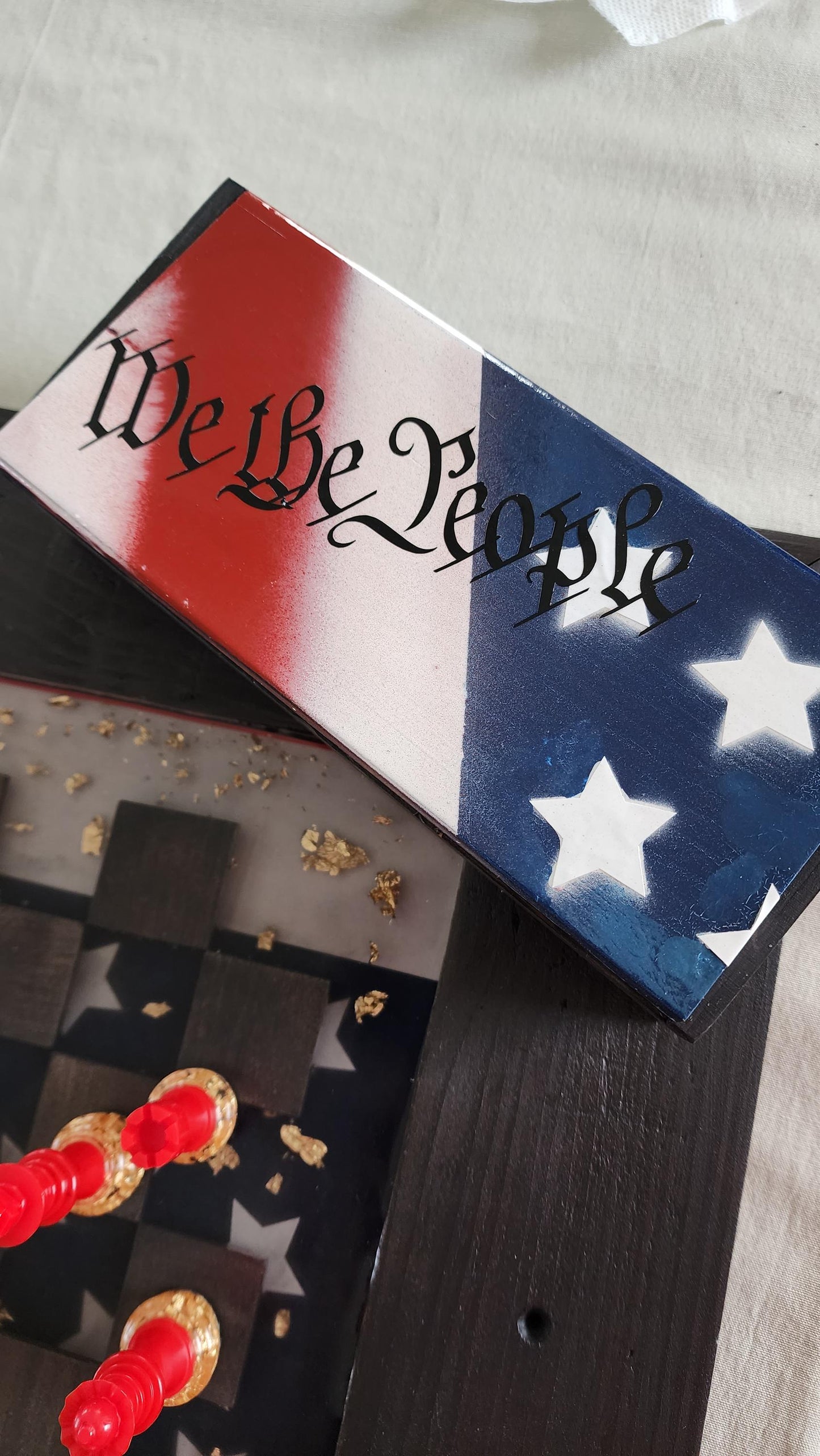 Custom Wood and resin chess set with or without wooden box