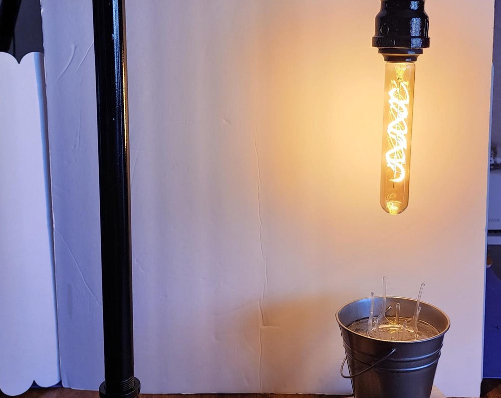 Steampunk Industrial Waterfall Lamp